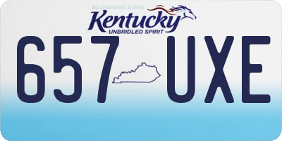 KY license plate 657UXE