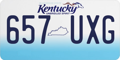 KY license plate 657UXG
