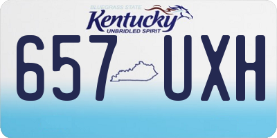 KY license plate 657UXH