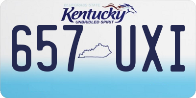 KY license plate 657UXI