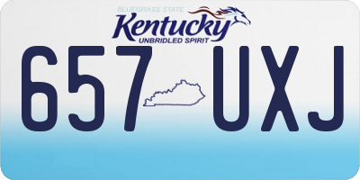 KY license plate 657UXJ