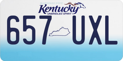 KY license plate 657UXL