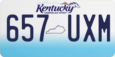 KY license plate 657UXM
