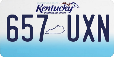 KY license plate 657UXN