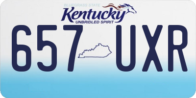 KY license plate 657UXR