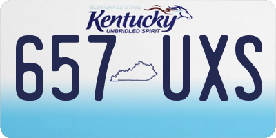 KY license plate 657UXS