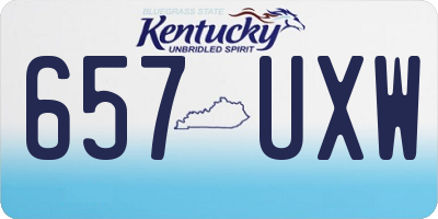 KY license plate 657UXW