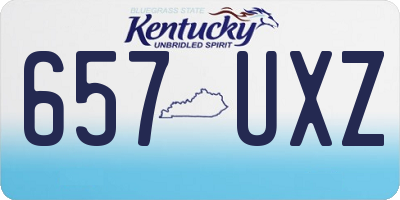KY license plate 657UXZ