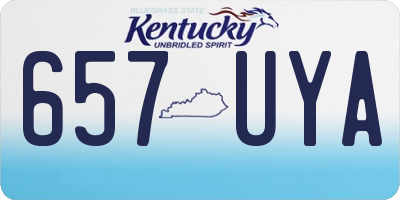 KY license plate 657UYA