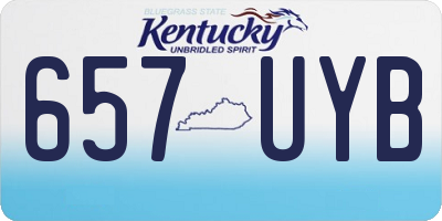 KY license plate 657UYB