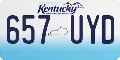 KY license plate 657UYD