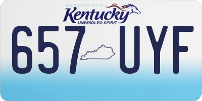 KY license plate 657UYF