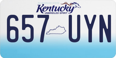 KY license plate 657UYN