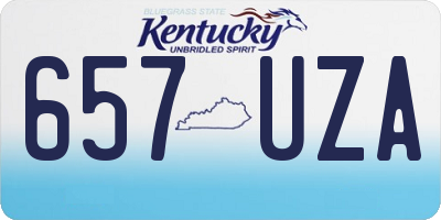 KY license plate 657UZA