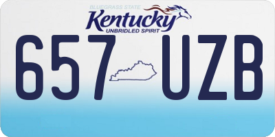 KY license plate 657UZB