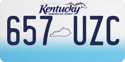 KY license plate 657UZC