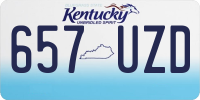 KY license plate 657UZD