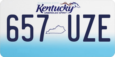 KY license plate 657UZE