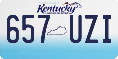 KY license plate 657UZI