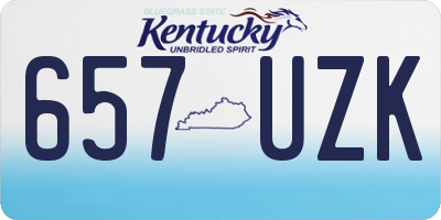 KY license plate 657UZK