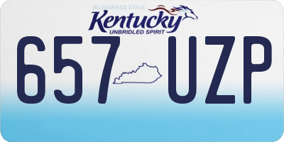 KY license plate 657UZP