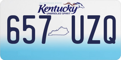 KY license plate 657UZQ