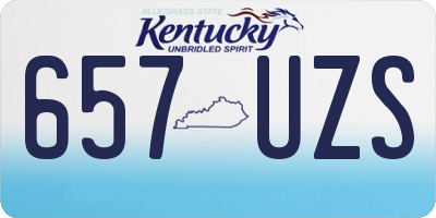 KY license plate 657UZS