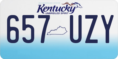 KY license plate 657UZY