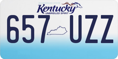 KY license plate 657UZZ