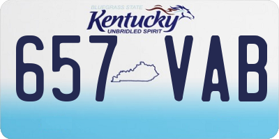 KY license plate 657VAB