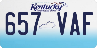 KY license plate 657VAF