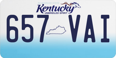 KY license plate 657VAI