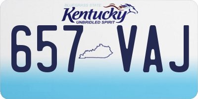 KY license plate 657VAJ
