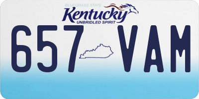 KY license plate 657VAM