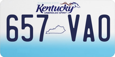 KY license plate 657VAO