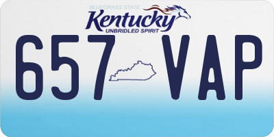 KY license plate 657VAP