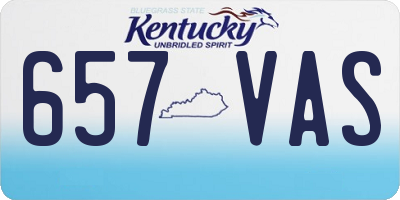 KY license plate 657VAS