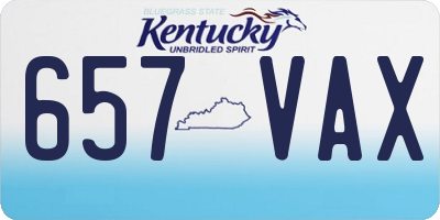 KY license plate 657VAX