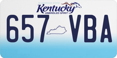 KY license plate 657VBA