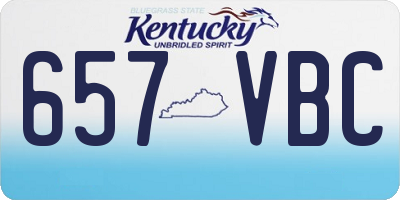 KY license plate 657VBC