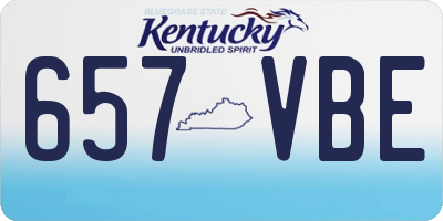 KY license plate 657VBE