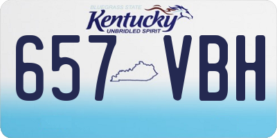 KY license plate 657VBH