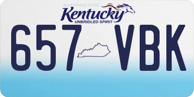 KY license plate 657VBK