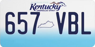 KY license plate 657VBL
