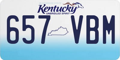 KY license plate 657VBM