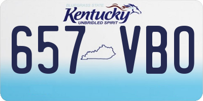 KY license plate 657VBO