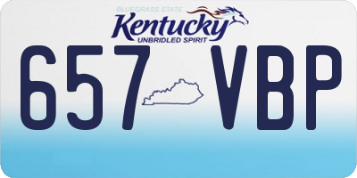 KY license plate 657VBP