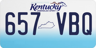 KY license plate 657VBQ