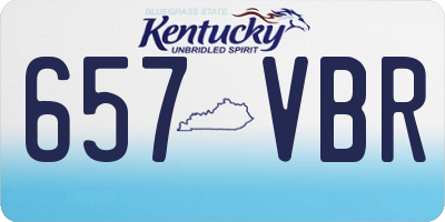 KY license plate 657VBR