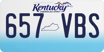 KY license plate 657VBS